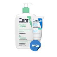 CERAVE PACK: GEL MOUSSANT P.NORMAL/ GRASSE 473ML+ CREME OIL CONTROL